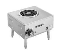 product of Wells H-33 13" Electric Countertop Hotplate w/ (1) Spiral Burner, Infinite Controls, 1.5 kW, 120v