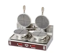 product of Wells WB-2E Waffle Baker, Dual Round Waffle Grid, Cast Aluminum Grids