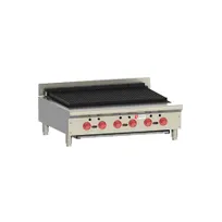 product of Wolf ACB36-QS-COMMANDER 36" Countertop Gas Charbroiler, (6) Cast Iron 17,000 Btu Burners