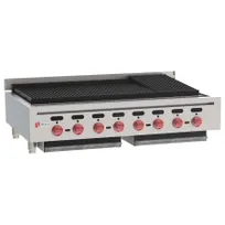product of Wolf ACB47-QS-COMMANDER 46" Countertop Gas Charbroiler, (8) Cast Iron 17,000 Btu Burners