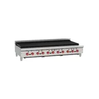 product of Wolf ACB60-QS-COMMANDER 62" Countertop Gas Charbroiler, (11) Cast Iron 17,000 Btu Burners