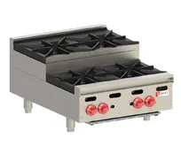 product of Wolf AHP424U 24" Countertop Step -Up Gas Hotplate with (4) Burners, Manual Controls, 120.000 BTU
