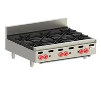 product of Wolf AHP636 36" Countertop Gas Hotplate with (6) Burners, Manual Controls, 180.000 BTU