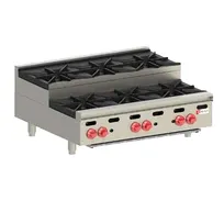 product of Wolf AHP636U 36" Countertop Step-Up Gas Hotplate with (6) Burners, Manual Controls, 180.000 BTU