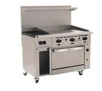 product of Wolf C48S-2B36G 48" Gas Restaurant Range w/ (2) Open Burners, 36" Griddle Right, (1) Standard Oven, (1) Cabinet Base, 155.000 BTU