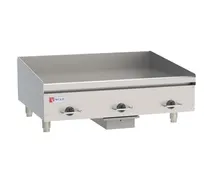 product of Wolf WEG36E 36" Countertop Electric Griddle with 36" x 24" Surface, 1/2" Steel Plate, Thermostatic Controls