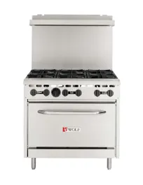 product of Wolf WX36-6BN-QS-COMMANDER 36" Gas Restaurant Range