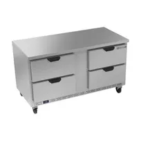 product of Beverage Air WTFD60AHC-4-FLT 60" 4-Drawer Worktop Freezer, Stainless Steel Exterior, 14.4 cu. ft.