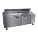 Delfield 18691PTBMP 91" 3-Section Refrigerated Pizza Prep Table w/ 3 Doors, (11) 1/3 Size Pan 1 image