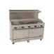 Comstock-Castle 2F330-72 72" Gas Restaurant Range w/ 72" Full Griddle, (2) Standard Ovens, 204.000 BTU 1 image