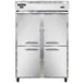 Continental Refrigerator 2RFNHD 52" 2-Section Reach-In Refrigerator Freezer Combo w/ 4 Half Solid Doors 1 image