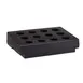 Cambro CR12110 Cutlery Rack, 12-Compartment Black Polyethylene Organizer, 33" L x 22-3/4" W x 9" H 1 image