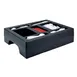 Cambro LCDCH10110 3‑Section Plastic Holder, Black, 16"W x 20"D x 4‑13/16"H, Fits 1000LCD, NSF 1 image