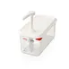 Carlisle 01358 Araven Sauce Dispenser, 4.3 L 4.5 Qt 1/4 GN, White Hand Pump & Lid, Clear Container 1 image