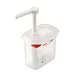 Carlisle 01362 Araven Sauce Dispenser, 1.5 Qt., 6-7/8"L x 4-1/4"W x 7-1/2"H, PP Pump, ColorClip 1 image