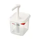 Carlisle 01367 Araven Sauce Dispenser, 2.7 Qt., 6-7/8"L x 6-3/8"W x 7-1/2"H, PP Pump, ColorClip,GN 1 image