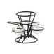 GET 4-362803 Fry Cone Basket, 5" Dia. X 7"H, Iron Black, with Handle & 3 Condiment Cup Holders 1 image