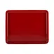 GET JWL11852T-BR Bento Box Lid, 11-1/4" x 8-3/4" x 1"H, Red Interior Black Exterior, Plastic 1 image