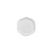 GET PA1101891512 Hexagonal Porcelain Plate, 6.4" Dia x .600" H, Corona Finish - 1 Dozen 1 image