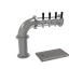 Glastender PC-4-SS Cantilever Draft Tower, Air‑Cooled, 4" Stainless Column, 4 Faucets, Drain Pan 2 image