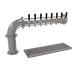 Glastender PC-8-SS Draft Tower, Air‑Cooled, 8 SS Faucets, 1 4" Column, Drain, Countertop, SS Build 2 image