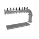 Glastender PC-8-SS Draft Tower, Air‑Cooled, 8 SS Faucets, 1 4" Column, Drain, Countertop, SS Build 1 image