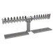 Glastender PT-16-SS Air‑Cooled Countertop Tower 16 SS Faucets, 1 4" Column, Drain Pan with Insert, SS 1 image