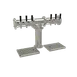 Glastender PT-6-MF Draft Tower, Air‑Cooled, 6 Stainless Steel Faucets, 4" Column, Drain Pan 1 image