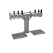 Glastender PT-6-SS Draft Tower, AirCooled, 6 SS Faucets, 4" Column, Drain Pan W/ Removable Insert SS 1 image