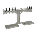 Glastender PT-8-MF Tee Draft Tower, Countertop, 1 4" Stainless Steel Column, 8 Faucets, Drain Pan 1 image