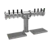 Glastender PT-8-SS Tee Draft Tower, Counter, Air‑Cooled, 4" Column, 8 Stainless Faucets, Drain Pan 1 image