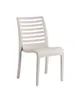 Grosfillex UT947581 Astoria Stacking Sidechair, 20.9"W x 23.4"D x 34.7"H, Polypropylene, Linen, UV Resistant 1 image