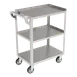 GSW USA C-3222 Stainless Steel 3-Tier Medium Bus Cart - 30"W X 18"D X 34"H 1 image