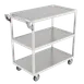 GSW USA C-4222 Stainless Steel 3-Tier Bus Cart - 33-1/2"W X 18"D X 32-1/2"H 1 image