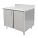GSW USA CTD-P3072S 72" Sliding Doors Work Table with Mid-Shelf / Polished Stainless Steel Top 1 image