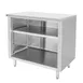 GSW USA CTN-3060 Cabinet Base Open Front Work Table with Mid-Shelf, 60"W X 30"D  1 image