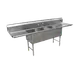 GSW USA SE16203D18 85" S.Steel 3 Compartment Sink with 2 Drainboards, 84-3/8"W X 26"D X 45"H 1 image