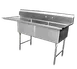 GSW USA SH24242L Sink, Two Compartment, 75-1/4"W X 30"D X 45"H 1 image