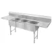 GSW USA SHH20283D Three Compartment Sink, 100-3/8"W X 34"D X 45"H 1 image