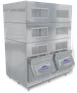 Kloppenberg 4325-SBB Double Door Ice Bin, 72" Wide, 3300 Lb, Steel, Door, NSF Certified, Made In USA 1 image
