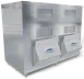 Kloppenberg 4345-SBB Ice Storage Bin, Double‑Door 96" Wide, 5039 lb Steel, NSF, Made In USA 1 image
