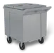 Kloppenberg PCC-125 Ice Shuttle Cart, 125 Lb Capacity, Black Bin, Hinged, 22" Door, Made in USA 1 image