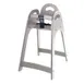 Koala KB105-01 Designer High Chair, 16.5W x 21.75D x 29.5H, Gray Frame & Seat, Stackable, HDPE 1 image