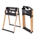 Koala KB615-02 Stowe High Chair, 18"W x 21"D x 27.5"H, Black Seat, Natural Beechwood Frame, Flat-Fold Design 2 image