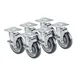 Krowne BC-137 Back Bar Cabinet Casters, 4" Set of 6 with Brakes, Plate, Raises Unit 5" 1 image
