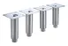 Krowne BS-100 Back Bar Cooler Legs, 6" Stainless Steel, Heavy‑Duty Set for Bar Refrigeration 1 image