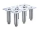 Krowne BS-101 Back Bar Cooler Legs, 6" Stainless Steel, Support Set for Commercial Refrigeration 1 image