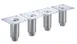 Krowne BS-102 Back Bar Cooler Legs, 4" Stainless Steel, Heavy‑Duty Support Set for Bar Refrigeration 1 image