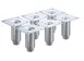 Krowne BS-103 Back Bar Cooler Legs, 4" Stainless Steel, Heavy-Duty Set for Bar Refrigeration 1 image