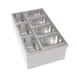 Krowne MW-CT12 Condiment Insert, 12"W x 21"D x 6"H, Silver Stainless Base, 7 Compartments, Cups 1 image